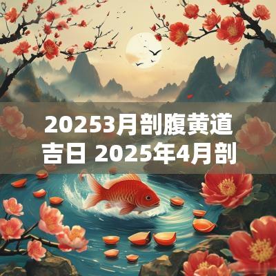 20253月剖腹黄道吉日 2025年4月剖腹吉日吉时