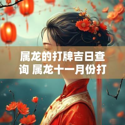 属龙的打牌吉日查询 属龙十一月份打麻将吉利日子
