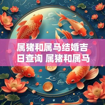 属猪和属马结婚吉日查询 属猪和属马结婚日期