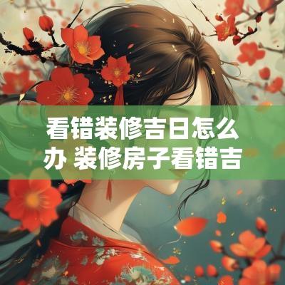 看错装修吉日怎么办 装修房子看错吉日怎么办