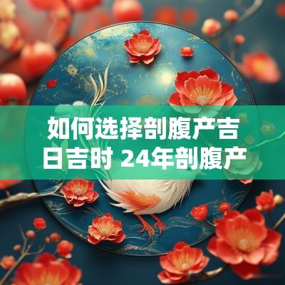 如何选择剖腹产吉日吉时 24年剖腹产吉日吉时