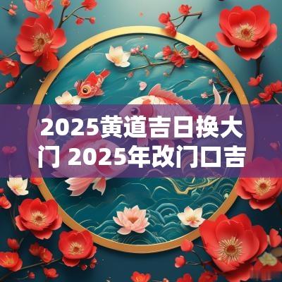 2025黄道吉日换大门 2025年改门口吉日