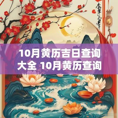 10月黄历吉日查询大全 10月黄历查询
