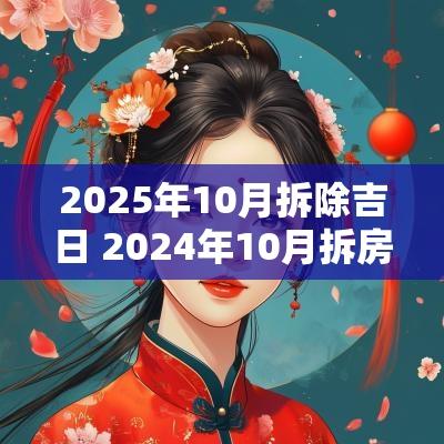 2025年10月拆除吉日 2025年10月拆房吉日一览表