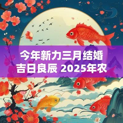 今年新力三月结婚吉日良辰 2025年农历四月哪几日宜结婚