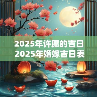 2025年许愿的吉日 2025年婚嫁吉日表