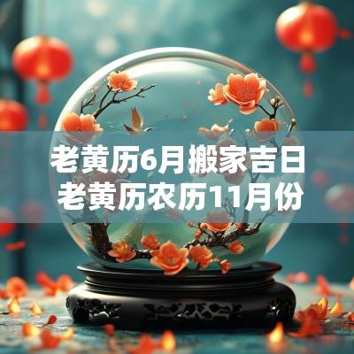 老黄历6月搬家吉日 老黄历农历11月份搬家吉日