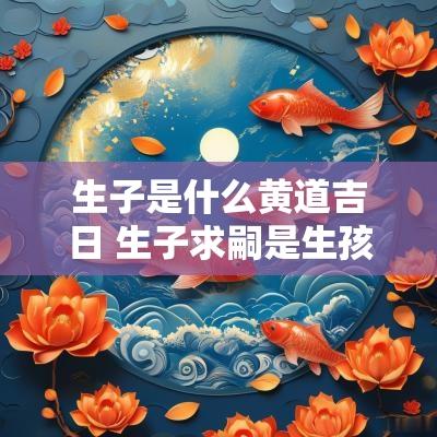 生子是什么黄道吉日 生子求嗣是生孩子的黄道吉日吗