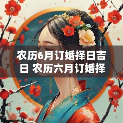农历6月订婚择日吉日 农历六月订婚择日