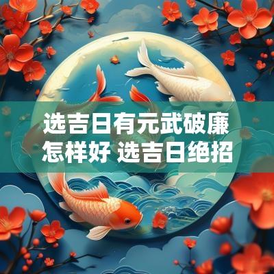 选吉日有元武破廉怎样好 选吉日绝招直断口诀