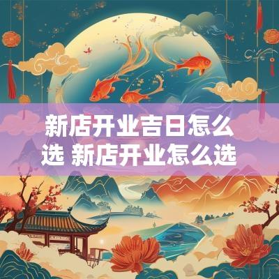 新店开业吉日怎么选 新店开业怎么选日子