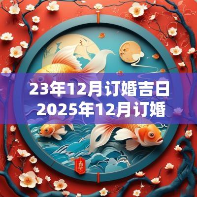23年12月订婚吉日 2025年12月订婚吉日