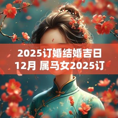 2025订婚结婚吉日12月 属马女2025订婚吉日