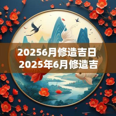 20256月修造吉日 2025年6月修造吉日查询