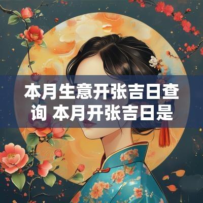 本月生意开张吉日查询 本月开张吉日是哪几天
