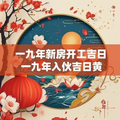 一九年新房开工吉日 一九年入伙吉日黄历