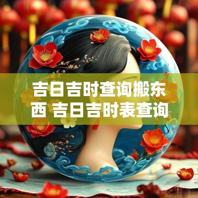 吉日吉时查询搬东西 吉日吉时表查询