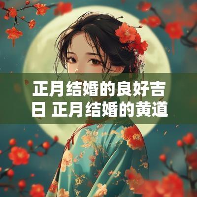 正月结婚的良好吉日 正月结婚的黄道吉日