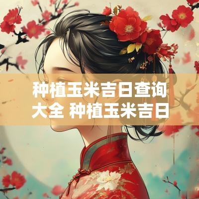 种植玉米吉日查询大全 种植玉米吉日查询网页版