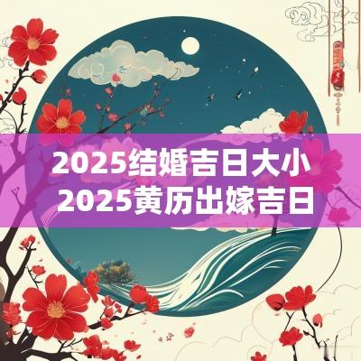 2025结婚吉日大小 2025黄历出嫁吉日