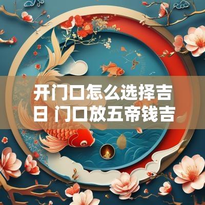 开门口怎么选择吉日 门口放五帝钱吉日