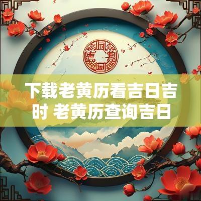 下载老黄历看吉日吉时 老黄历查询吉日吉时表下载