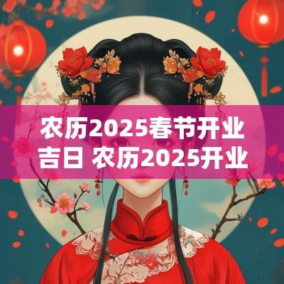 农历2025春节开业吉日 农历2025开业吉日