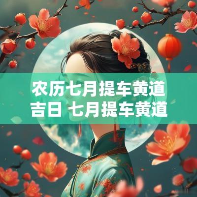 农历七月提车黄道吉日 七月提车黄道吉日查询