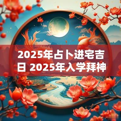 2025年占卜进宅吉日 2025年入学拜神吉日