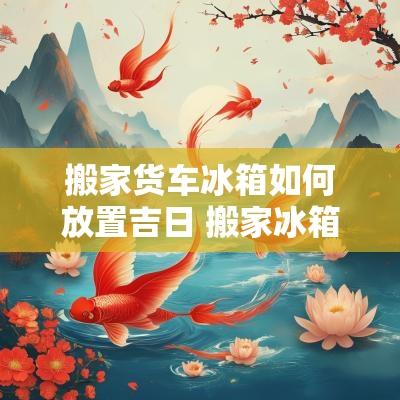 搬家货车冰箱如何放置吉日 搬家冰箱怎么运输才不会坏