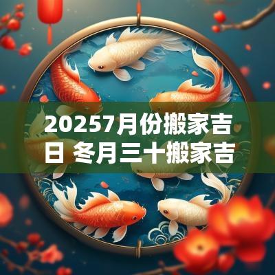 20257月份搬家吉日 冬月三十搬家吉日一览表