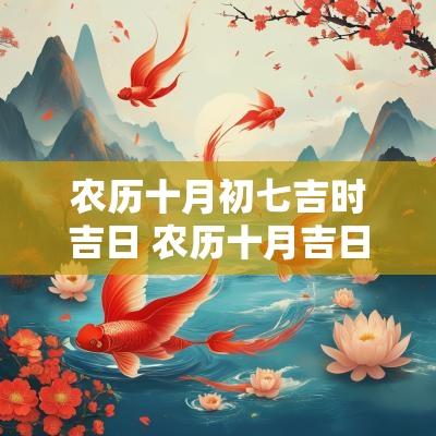 农历十月初七吉时吉日 农历十月吉日