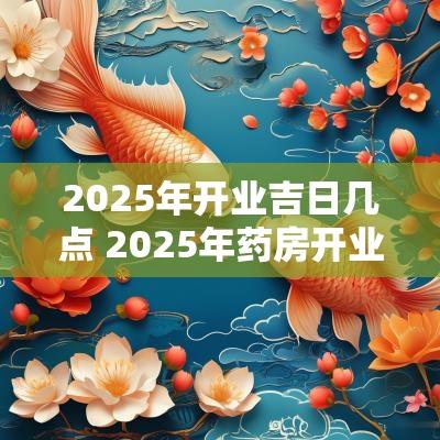 2025年开业吉日几点 2025年药房开业择吉日
