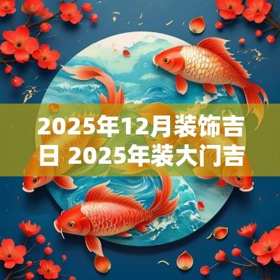 2025年12月装饰吉日 2025年装大门吉日查询