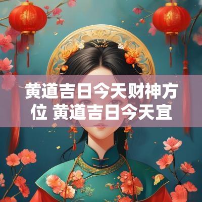 黄道吉日今天财神方位 黄道吉日今天宜做什么事