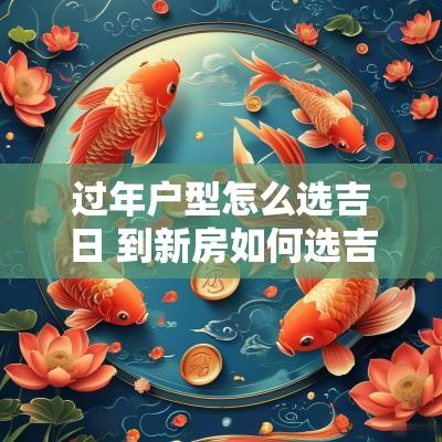 过年户型怎么选吉日 到新房如何选吉日和时辰