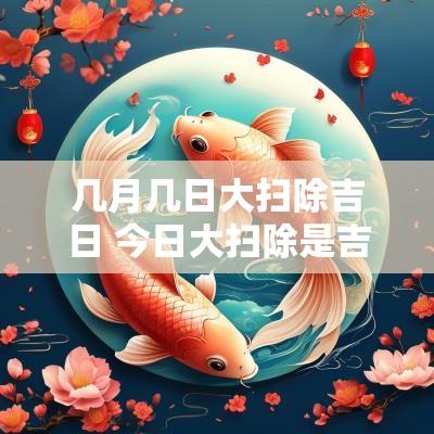 几月几日大扫除吉日 今日大扫除是吉日吗