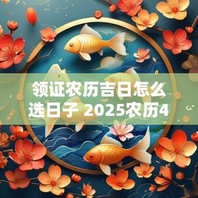 领证农历吉日怎么选日子 2025农历4月领证吉日
