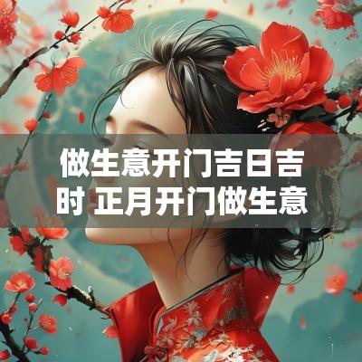 做生意开门吉日吉时 正月开门做生意吉日吉时