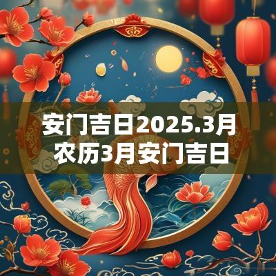 安门吉日2025.3月 农历3月安门吉日