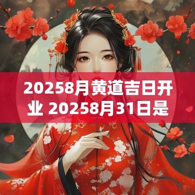 20258月黄道吉日开业 20258月31日是黄道吉日吗