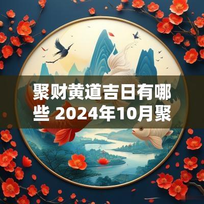 聚财黄道吉日有哪些 2025年10月聚财黄道吉日一览表