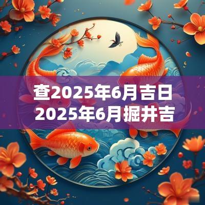 查2025年6月吉日 2025年6月掘井吉日