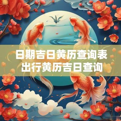 日期吉日黄历查询表 出行黄历吉日查询表