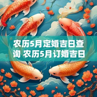 农历5月定婚吉日查询 农历5月订婚吉日查询