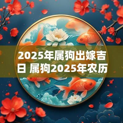 2025年属狗出嫁吉日 属狗2025年农历3月结婚吉日