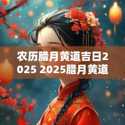 农历腊月黄道吉日2025 2025腊月黄道吉日有哪几天