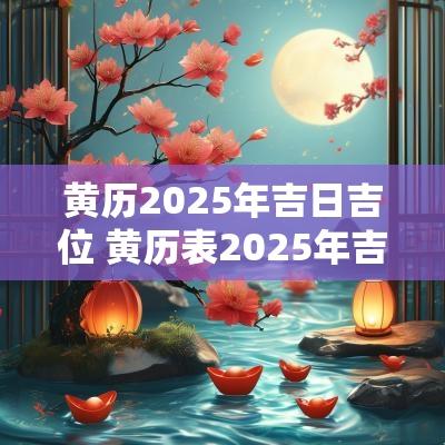 黄历2025年吉日吉位 黄历表2025年吉日查询