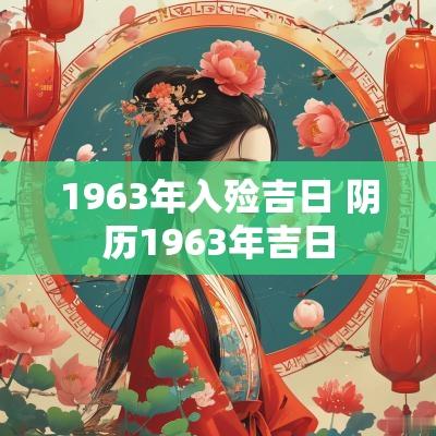 1963年入殓吉日 阴历1963年吉日