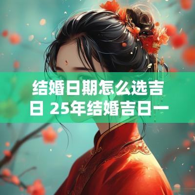 结婚日期怎么选吉日 25年结婚吉日一览表